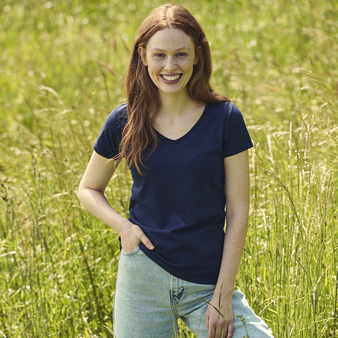 Women Colour T-Shirt Iconic V-Neck