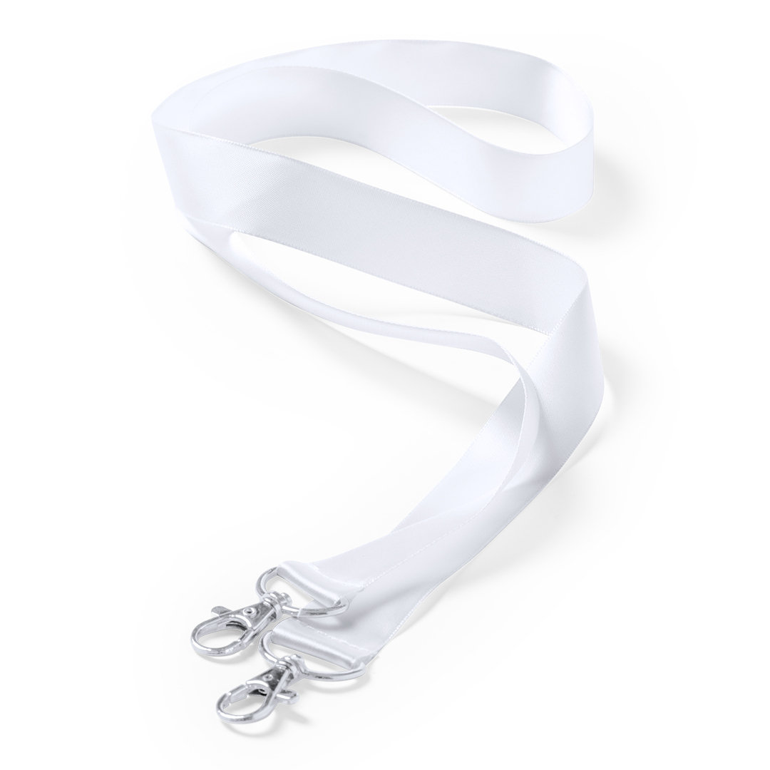 white Lanyard Sublimación Lerop