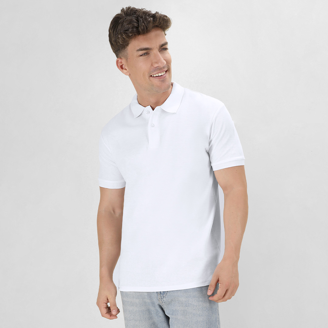 Adult White Polo Shirt Koupan