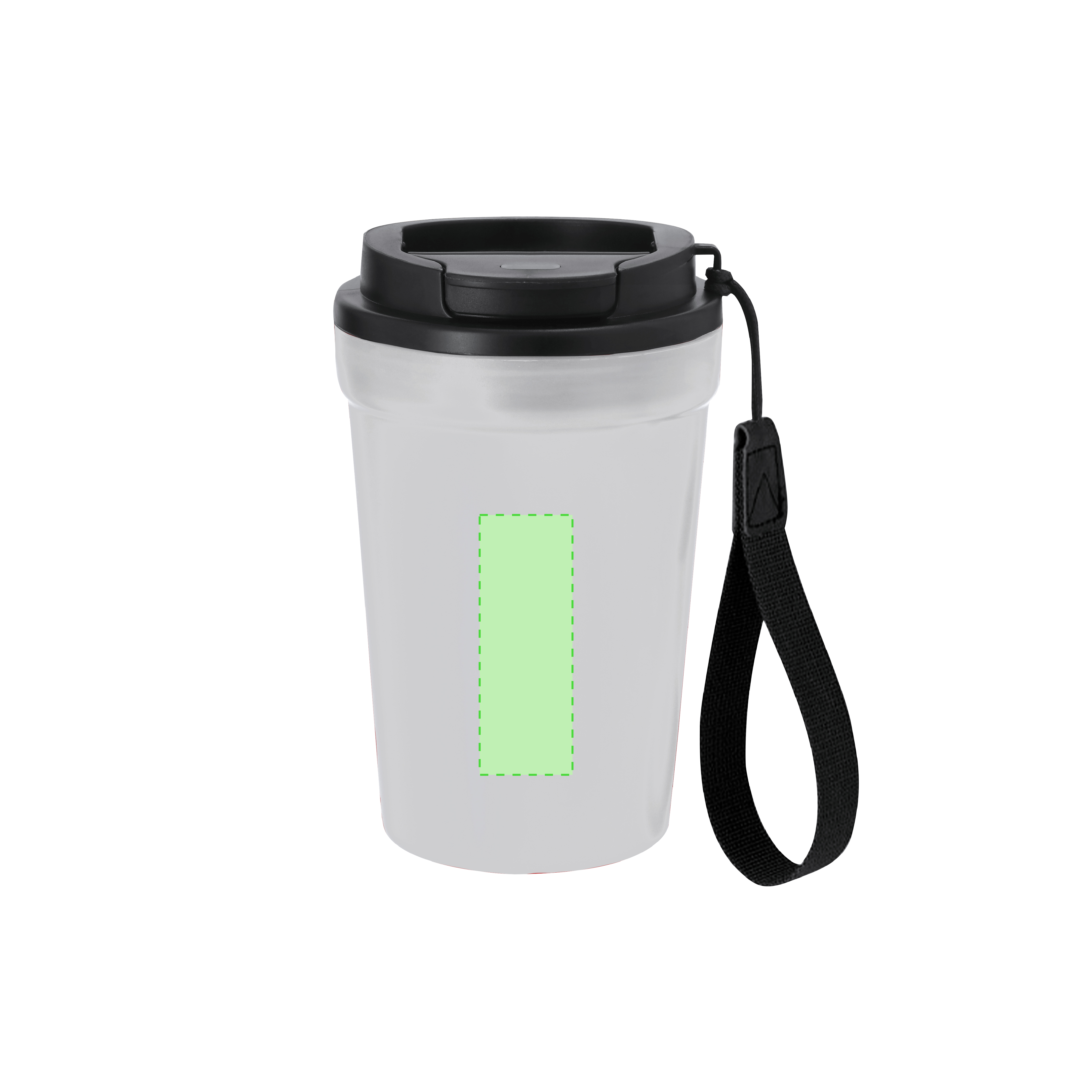 Vaso personalizado Kyndo de PP reciclado frosted con asa de 360ml - Tazas y vasos personalizados - Regalo Promocional Personalizado - Tecnica TAMPOGRAFÍA F - Zona Area 2