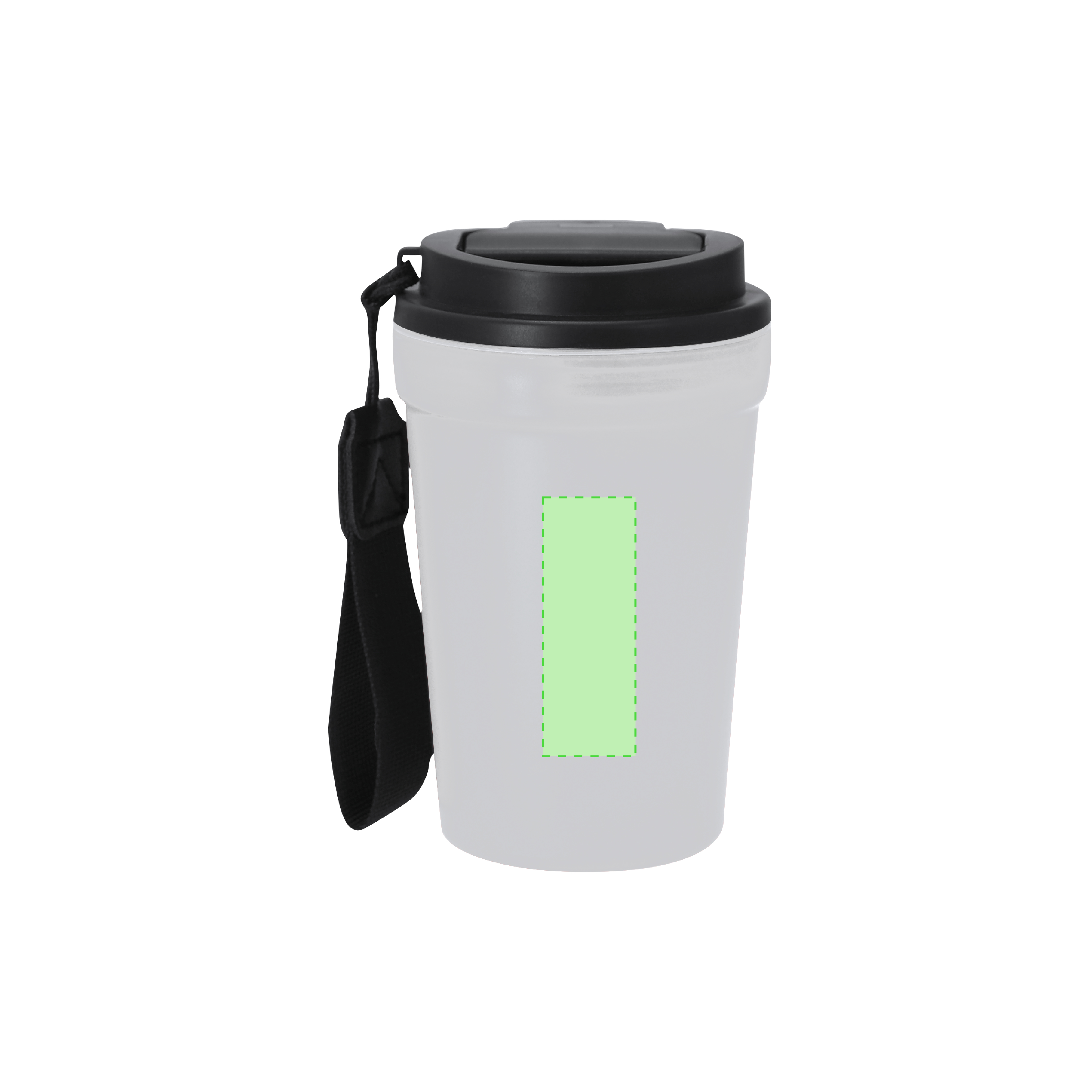 Vaso personalizado Kyndo de PP reciclado frosted con asa de 360ml - Tazas y vasos personalizados - Regalo Promocional Personalizado - Tecnica TAMPOGRAFÍA F - Zona Area 3
