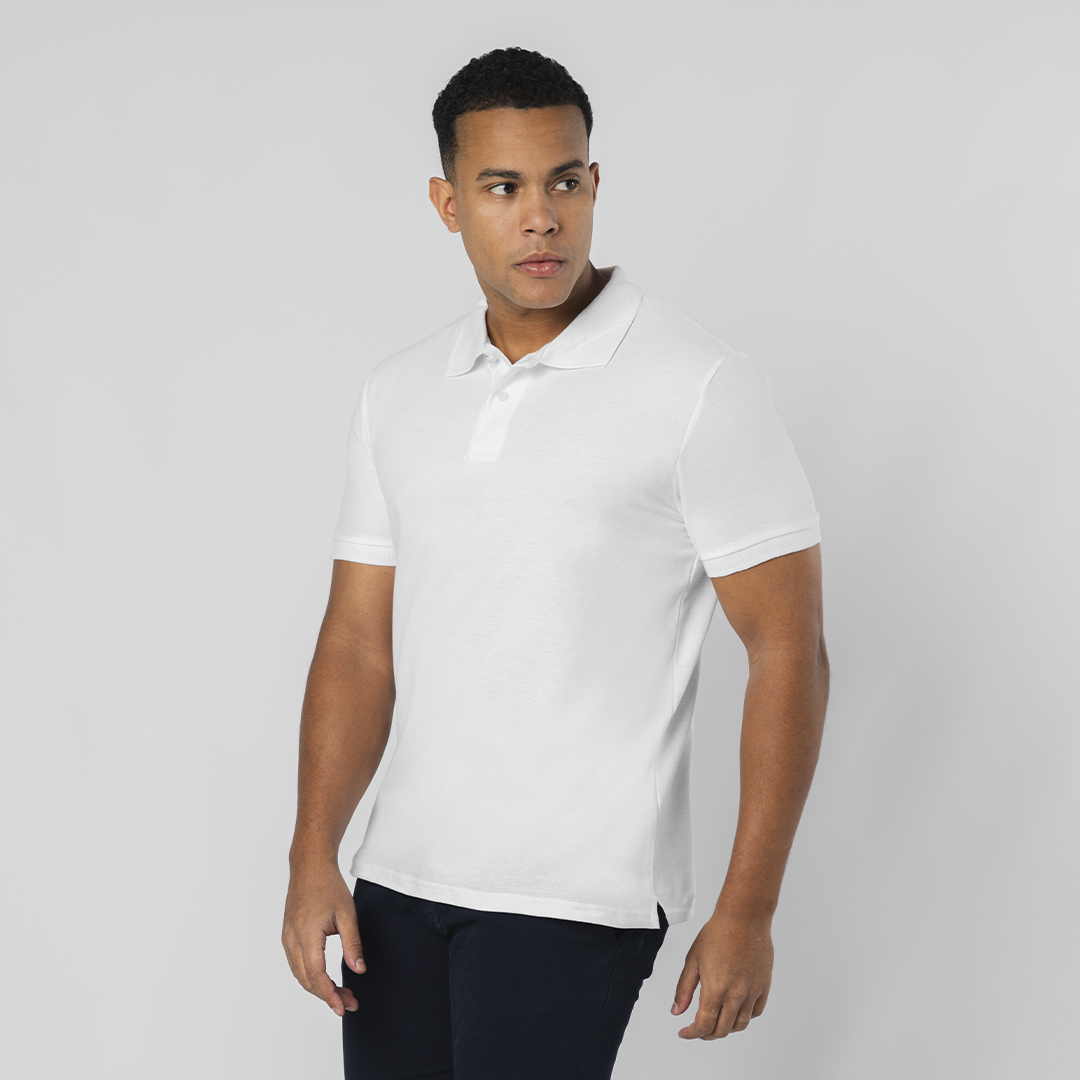 Adult White Polo Shirt Charles